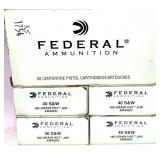 x5- Boxes of .40 S&W 180-grain HST-JHP Federal