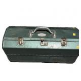 Tackle box with contents includes lures and