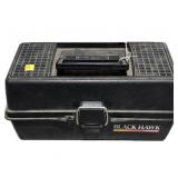 Woodtstream Black Hawk tackle box with contents