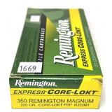 Box of .350 Remington Magnum 200-grain Core-Lokt