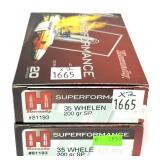 x2- Boxes of .35 Whelen 200-grain SP Hornady