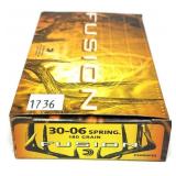 Box of .30-06 SPRG 180-grain Fusion cartridges,