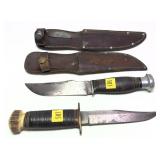 Lot, Invicta hunting knife and Ka-Bar hunting