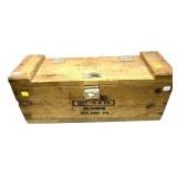 Wooden Ammo box, 19" x 6" x 8" H.