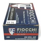 Box of .45 Auto 200-grain JHP Fiocchi