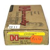 Box of .30 T/C 165-grain Hornady SST cartridges,