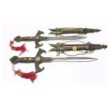 Lot, 2 decorative fancy style knives with