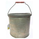 Falls City vintage minnow bucket - 9.5" W. x 9" H.