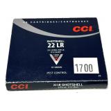 Box of .22 LR No. 12 CCI shotshells, 20 rouunds