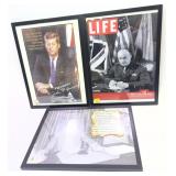 Lot: 3 Framed Presidential Prints, Include FDR,