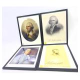 Lot: 4  Framed Prints, includes Washington,