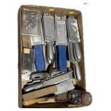 Lot, assorted sinker molds, sinkers and hooks