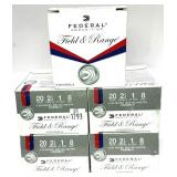x5- Boxes of 20 Ga. 2.75" No. 8 Federal