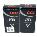 Lot, 100 Rds. of CCI .22 LR. Quiet-22