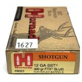 Box of 12 Ga. 3" SST Hornady sabot slugs, 5 rounds