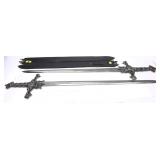 Lot, pair of 2 matching fantasy style sword with