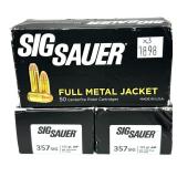 x3- Boxes of .357 SIG 125-grain FMJ SIG