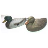 Lot: Pair of J.C. Higgins Mallard duck decoys