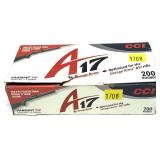 Box of CCI A17 .17 HMR Varmint Tip cartridges,