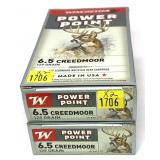 x2- Boxes of 6.5 Creedmoor 129-grain Winchester