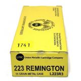 Box of .223 REM 55-grain UMC Metal Case