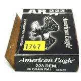 Box of .223 REM 55-grain FMJ American Eagle