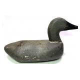 Primitive wooden carved duck decoy