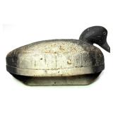 Primitive Bluebill duck decoy, cork body