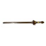 Red Oak wooden training sword, 36" L.