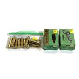 Lot, 13 Rds. .45-70 brass and 2 boxes Sierra .30