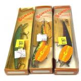 Lot, 3 vintage Bomber lures in packages