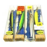 Lot, 4 Rebel lures in packages