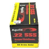 Brick of .22 LR SSS Sniper Sub Sonic Aquila