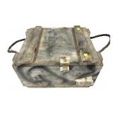 Wooden Ammo Crate, 14" x 16" x 9" D.
