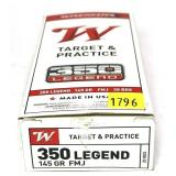 Box of 350 Legend 145-grain Winchester FMJ