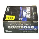 Box of .45 Auto 165-grain Federal Guard Dog