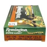 Box of 30-06 Sprg. 150- Grain Core-Lokt PSP