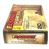 Box of .25-06 REM 100-grain Barnes TTSX BT