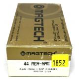 Box of .44 REM Mag. 240-grain SJSP Magtech