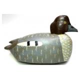 Primitive painted wooden carved duck decoy