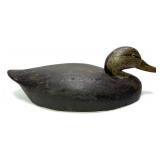 Wild Fowler Black duck wooden carved duck decoy