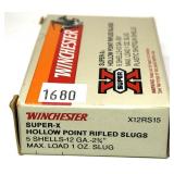 Box of 12 Ga. 2.75" Winchester Rifled H.P.
