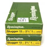 x2 Boxes of 12 Ga. 2.75" Rifled H.P. Remington