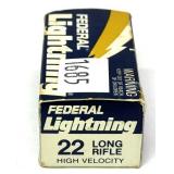 Box of .22 LR Federal Lightening cartridges- 50