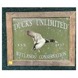 Ducks Unlimited Framed sign, 14" x 17.5"