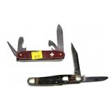 Lot, 2 folding knives: Camilus 18 and Victorinox