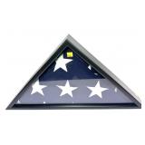 American flag, 48-star in display case