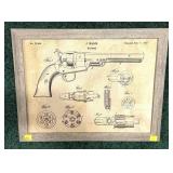 J. Walch Revolver framed print, 12.5" x 16"