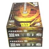 x2- Boxes of .308 WIN 165-grain Federal bonded
