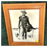 Framed John Wayne Photo, 12.5"x10.5"
